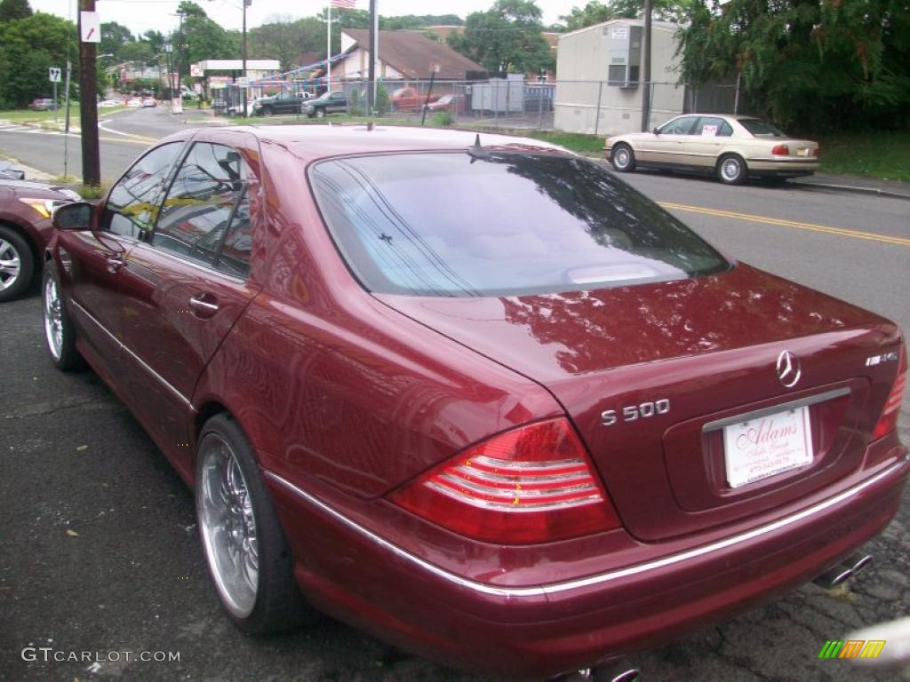 2003 S 500 Sedan - Bordeaux Red Metallic / Java photo #3