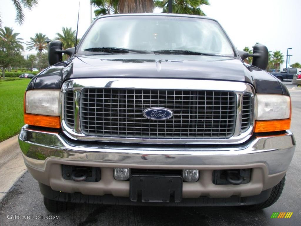 2001 Excursion Limited 4x4 - Deep Wedgewood Blue Metallic / Medium Parchment photo #3