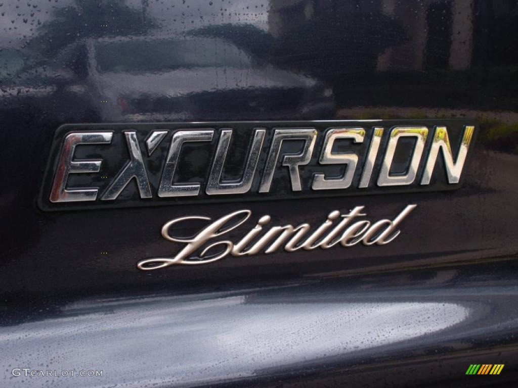 2001 Excursion Limited 4x4 - Deep Wedgewood Blue Metallic / Medium Parchment photo #9