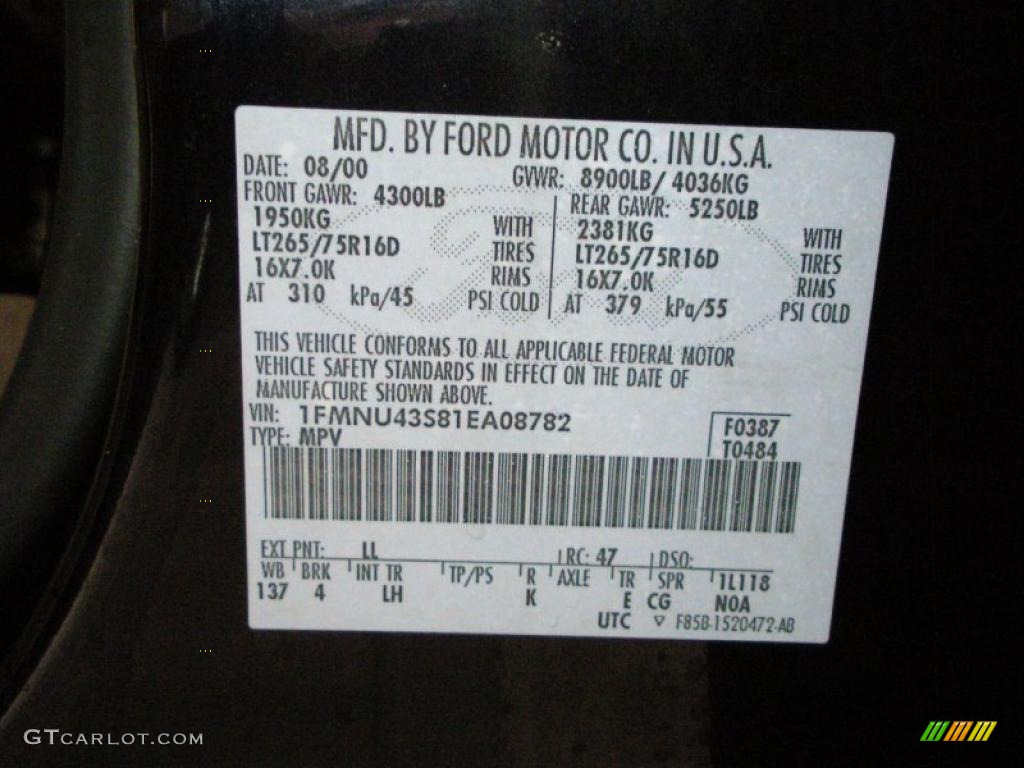 2001 Excursion Limited 4x4 - Deep Wedgewood Blue Metallic / Medium Parchment photo #25