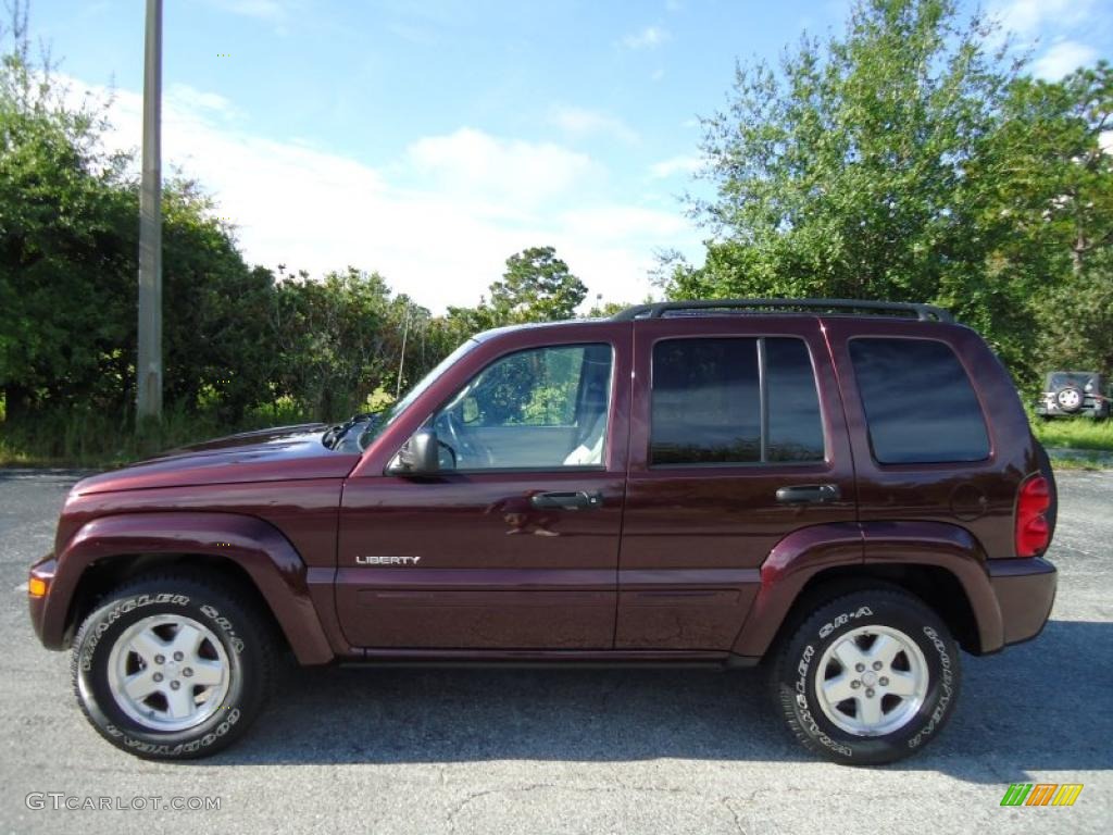 2004 Liberty Limited 4x4 - Deep Molten Red Pearl / Light Taupe/Dark Slate Gray photo #2