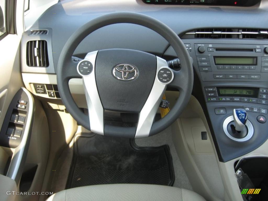 2010 Prius Hybrid II - Blizzard White Pearl / Bisque photo #9