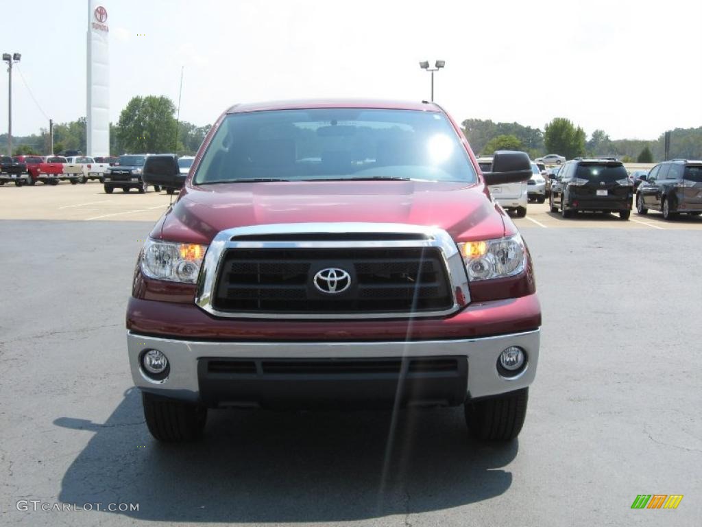 2010 Tundra CrewMax 4x4 - Salsa Red Pearl / Sand Beige photo #2