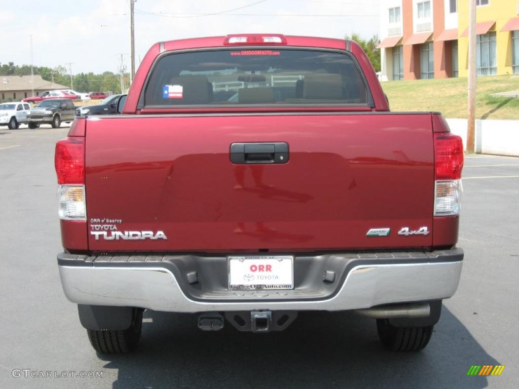 2010 Tundra CrewMax 4x4 - Salsa Red Pearl / Sand Beige photo #6