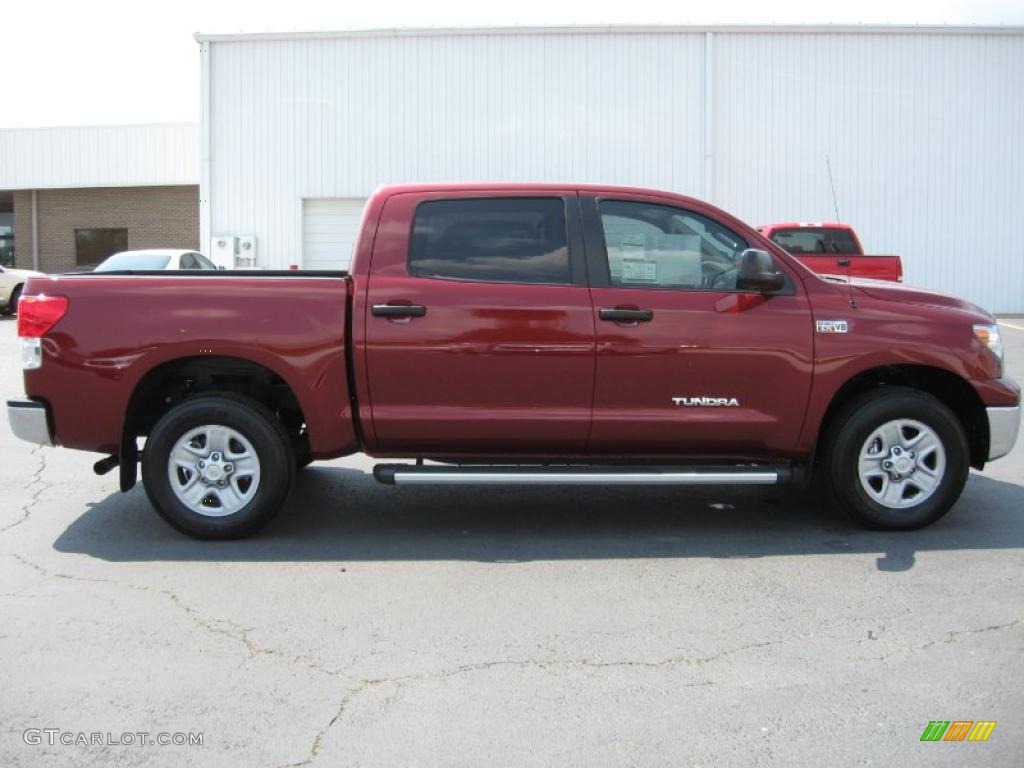 2010 Tundra CrewMax 4x4 - Salsa Red Pearl / Sand Beige photo #8