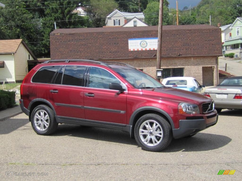 2004 XC90 T6 AWD - Ruby Red Metallic / Taupe/Light Taupe photo #2