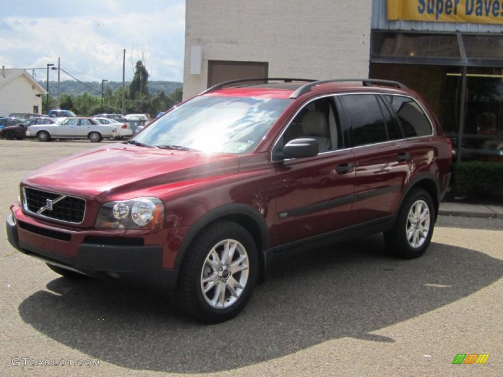 2004 XC90 T6 AWD - Ruby Red Metallic / Taupe/Light Taupe photo #11