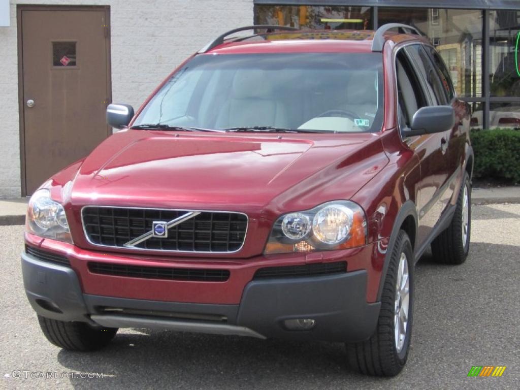 2004 XC90 T6 AWD - Ruby Red Metallic / Taupe/Light Taupe photo #13