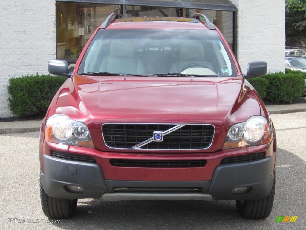 2004 XC90 T6 AWD - Ruby Red Metallic / Taupe/Light Taupe photo #14