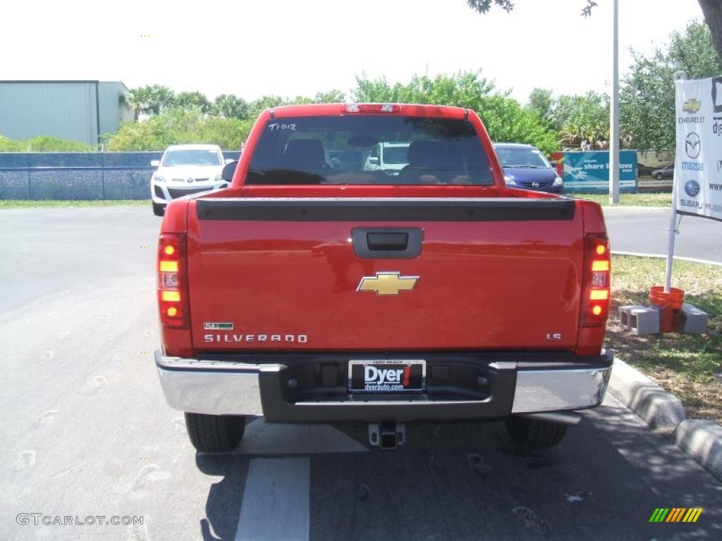 2011 Silverado 1500 LS Extended Cab - Victory Red / Dark Titanium photo #5