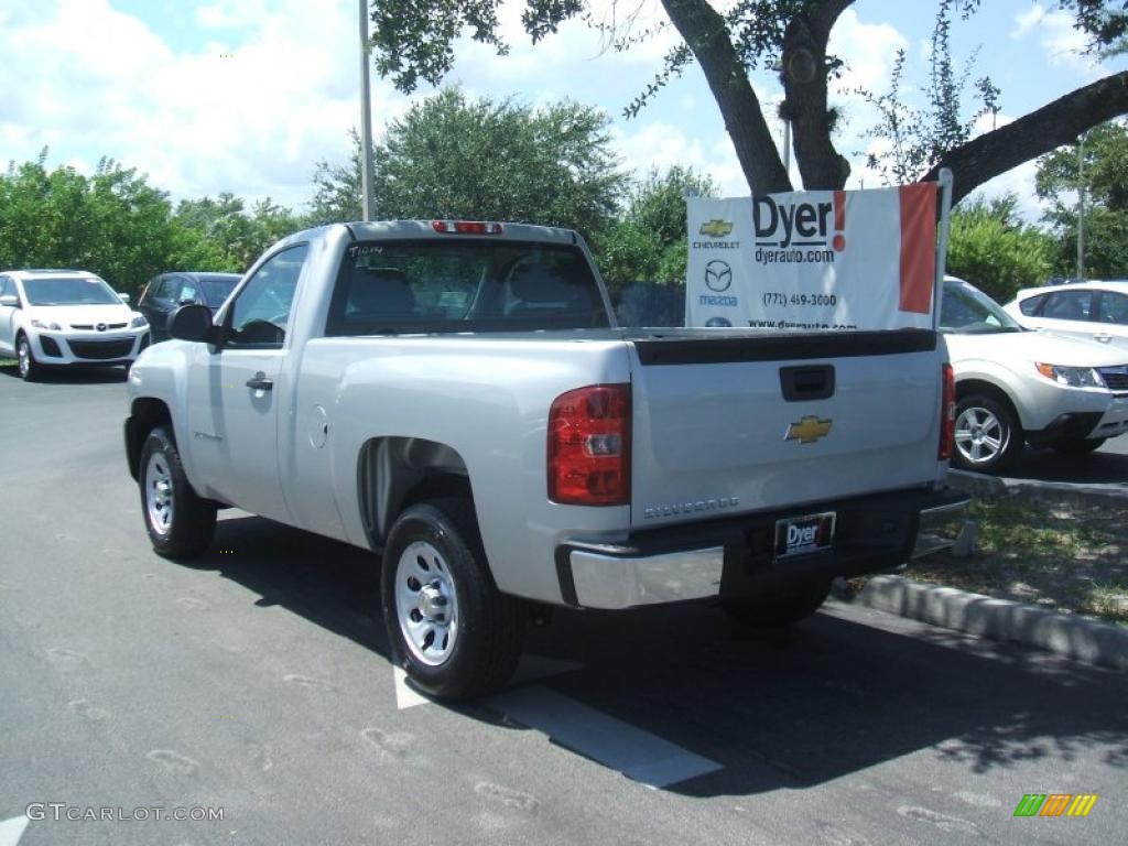 2011 Silverado 1500 Regular Cab - Sheer Silver Metallic / Dark Titanium photo #4