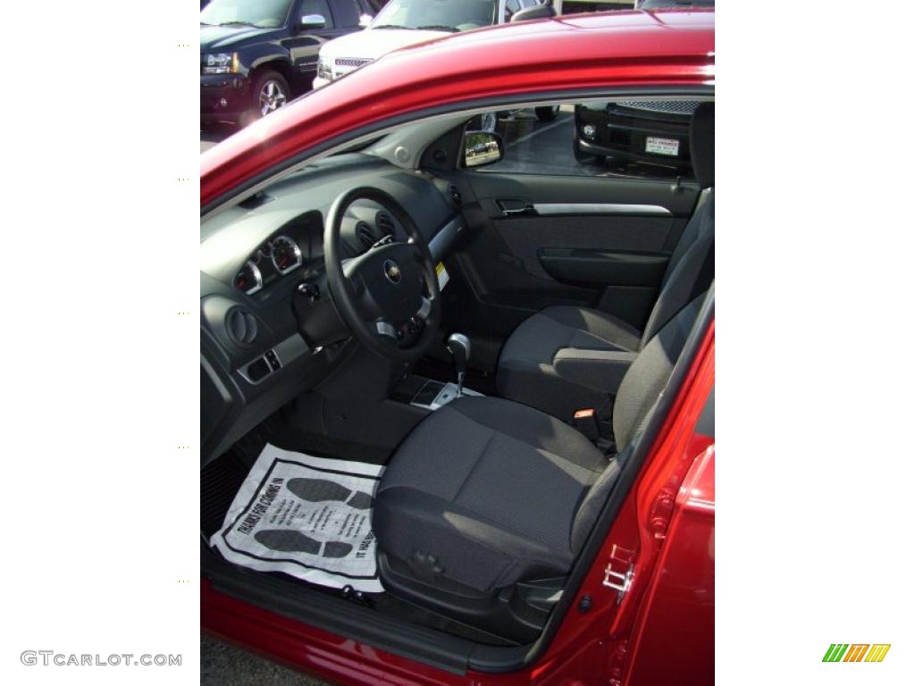 2010 Aveo LT Sedan - Sport Red / Charcoal photo #6