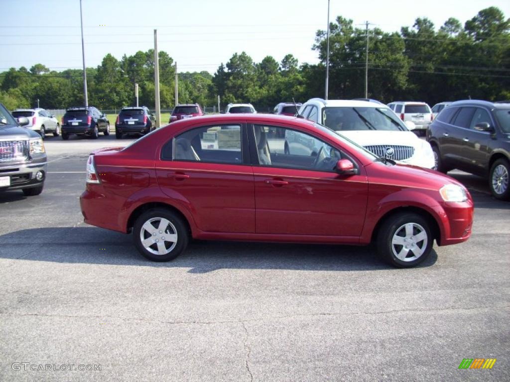 2010 Aveo LT Sedan - Sport Red / Neutral photo #1