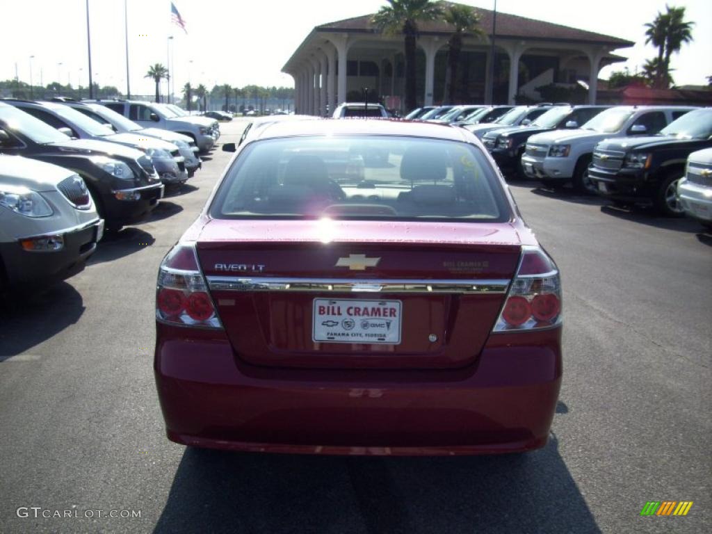 2010 Aveo LT Sedan - Sport Red / Neutral photo #2