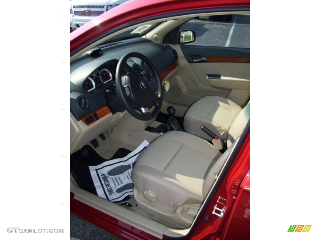 2010 Aveo LT Sedan - Sport Red / Neutral photo #6