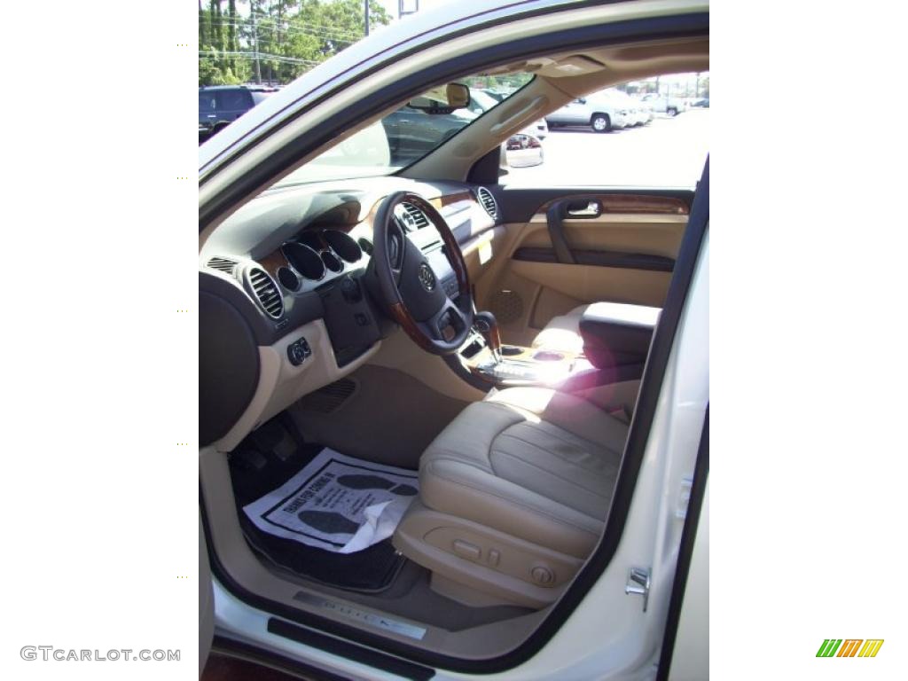 2011 Enclave CXL - White Diamond Tricoat / Cashmere/Cocoa photo #11