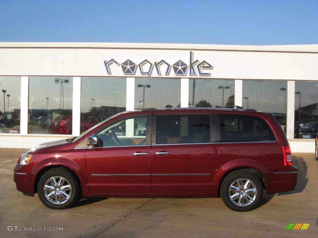 2008 Town & Country Limited - Deep Crimson Crystal Pearlcoat / Medium Slate Gray/Light Shale photo #1