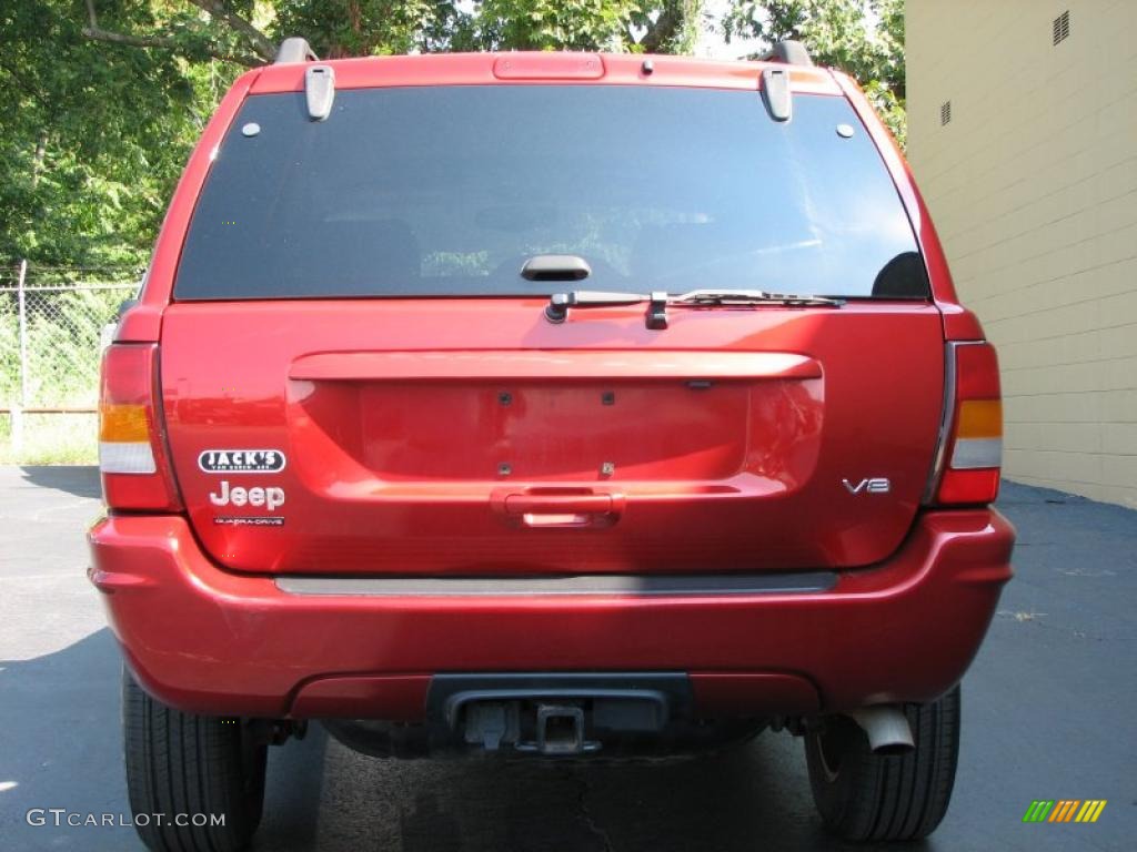 2002 Grand Cherokee Limited 4x4 - Inferno Red Tinted Pearlcoat / Sandstone photo #6