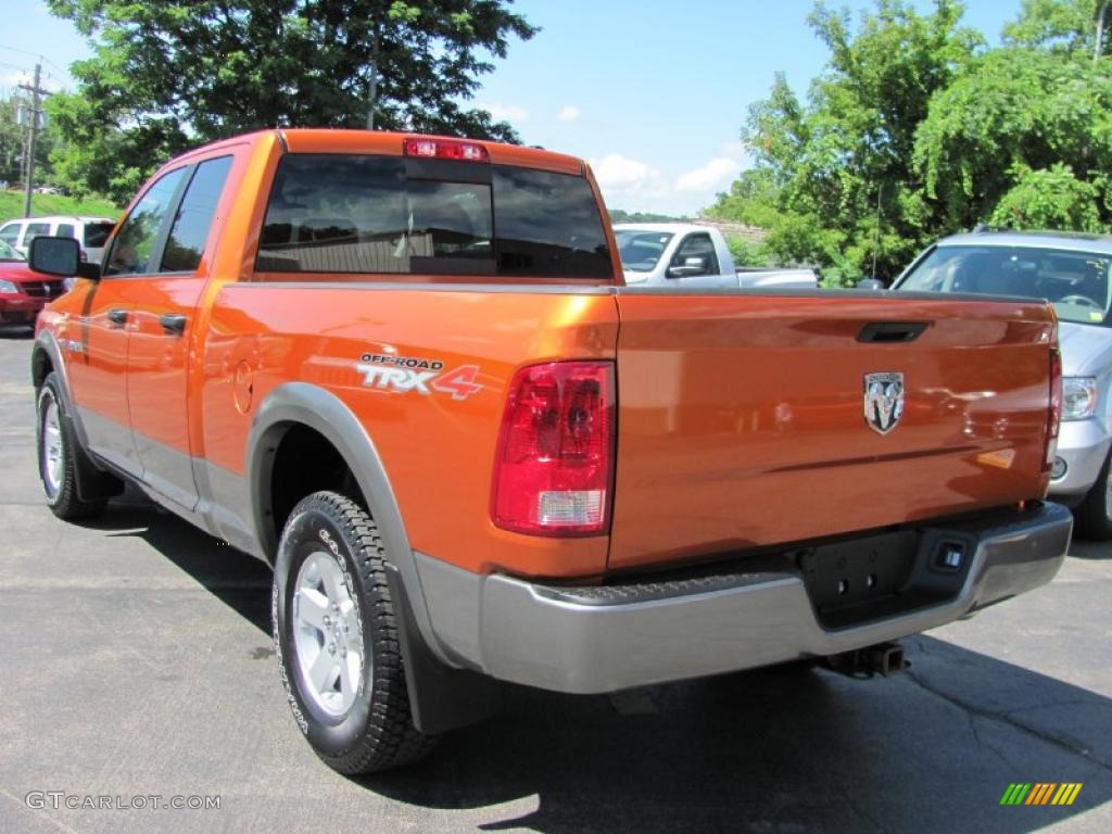 2010 Ram 1500 TRX4 Quad Cab 4x4 - Mango Tango Pearl / Dark Slate/Medium Graystone photo #17