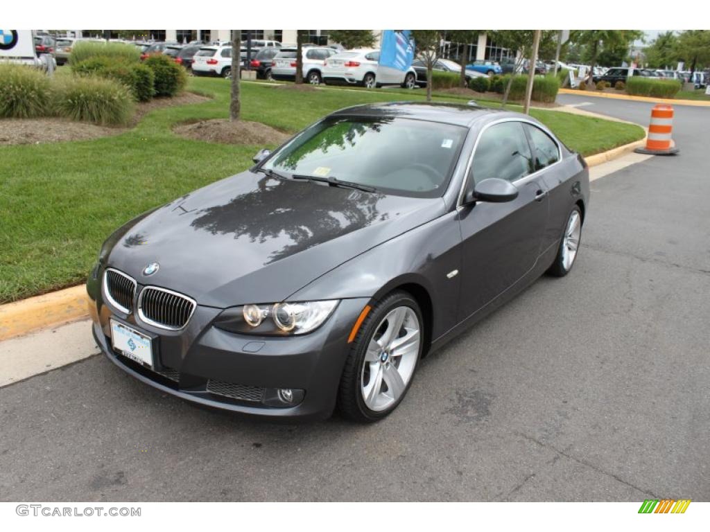 2008 3 Series 335i Coupe - Sparkling Graphite Metallic / Black photo #2