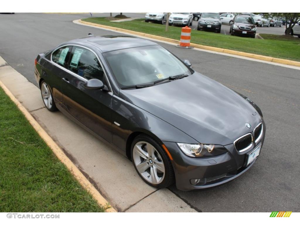 2008 3 Series 335i Coupe - Sparkling Graphite Metallic / Black photo #8