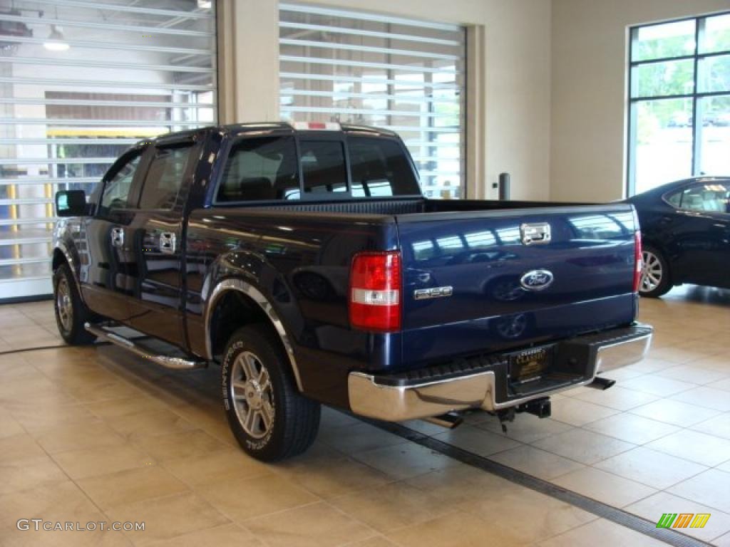 2005 F150 XLT SuperCrew - True Blue Metallic / Medium Flint Grey photo #3