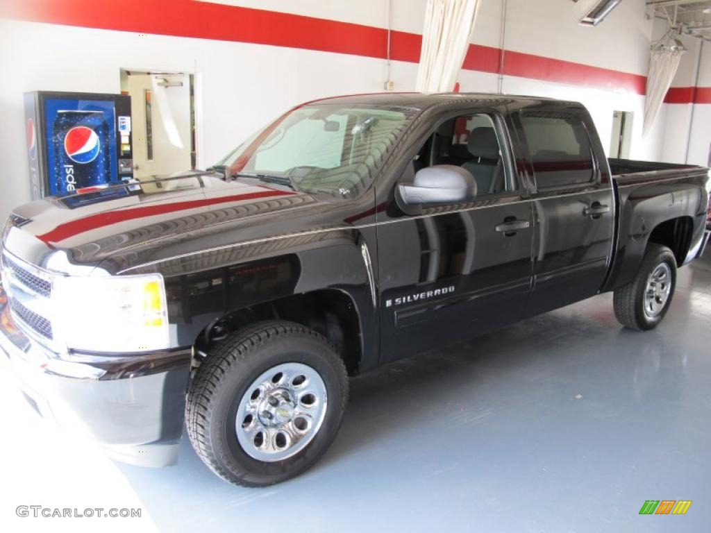 2009 Silverado 1500 LT Crew Cab - Black / Ebony photo #3