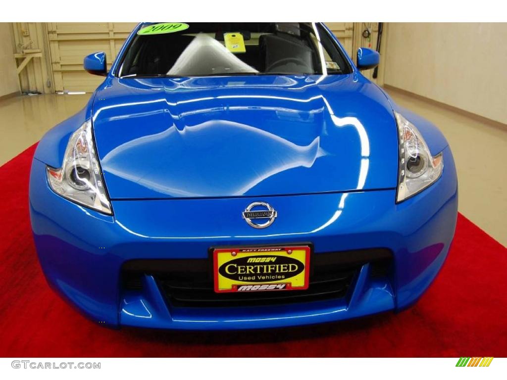 2009 370Z Coupe - Monterey Blue / Black Cloth photo #12