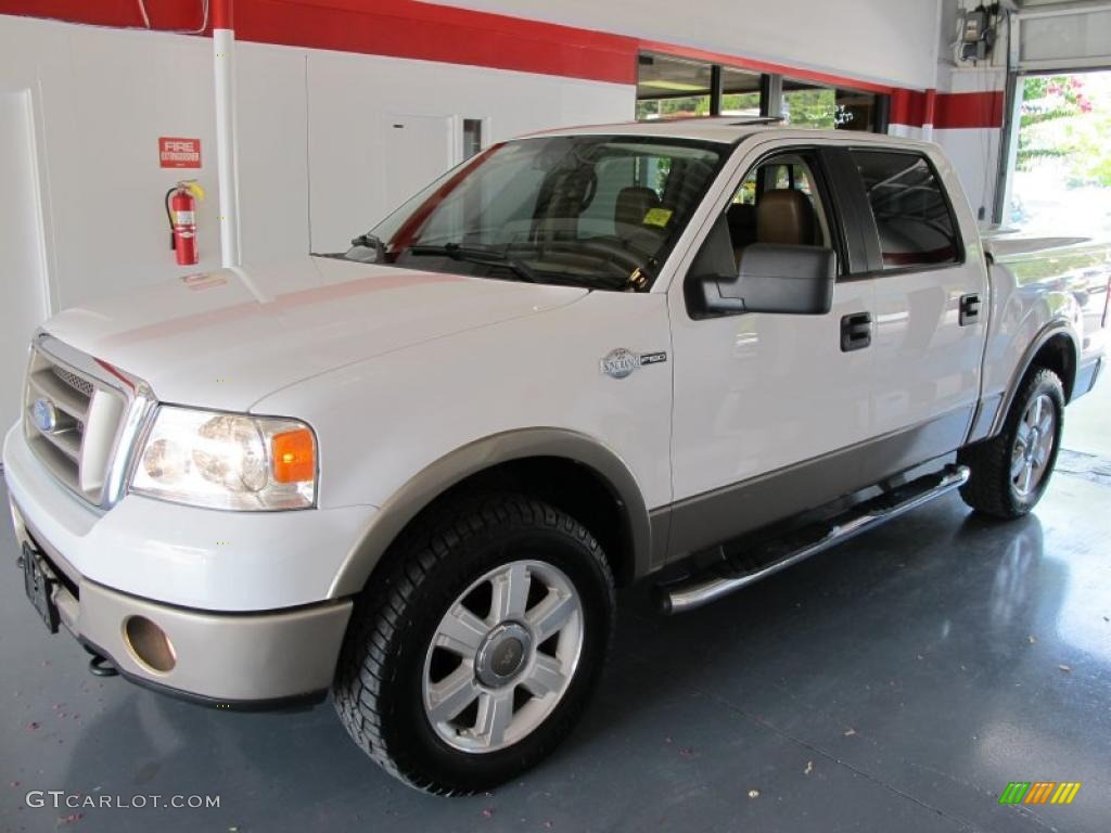 2006 F150 King Ranch SuperCrew 4x4 - Oxford White / Castano Brown Leather photo #3