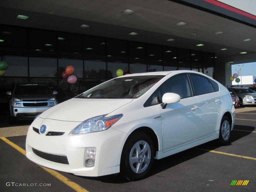 2010 Prius Hybrid II - Blizzard White Pearl / Misty Gray photo #1