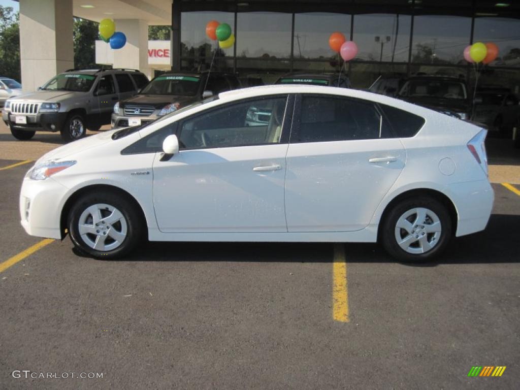 2010 Prius Hybrid II - Blizzard White Pearl / Misty Gray photo #4