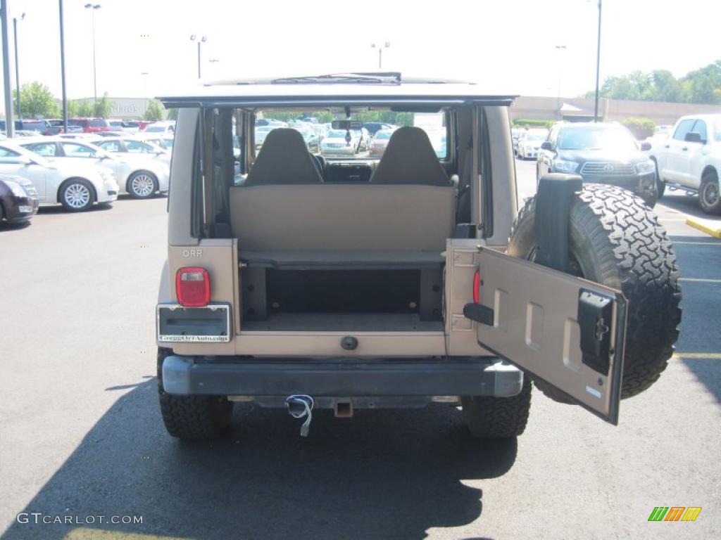 1999 Wrangler Sahara 4x4 - Desert Sand Pearlcoat / Camel/Dark Green photo #10