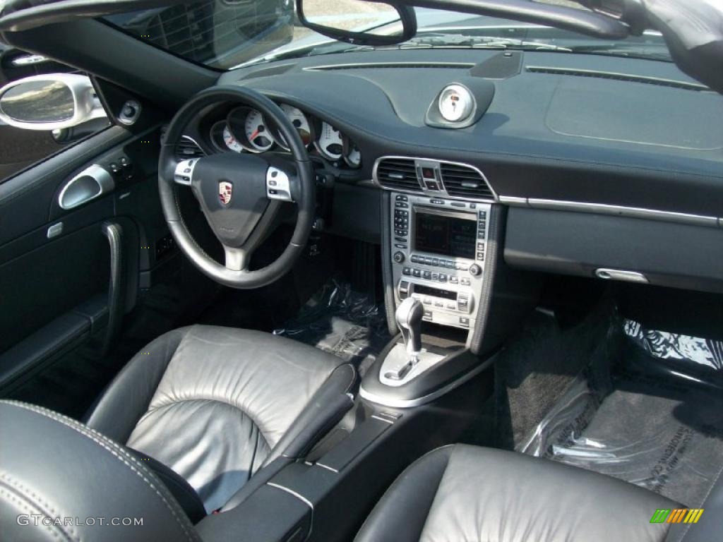 2008 911 Turbo Cabriolet - Arctic Silver Metallic / Black photo #6