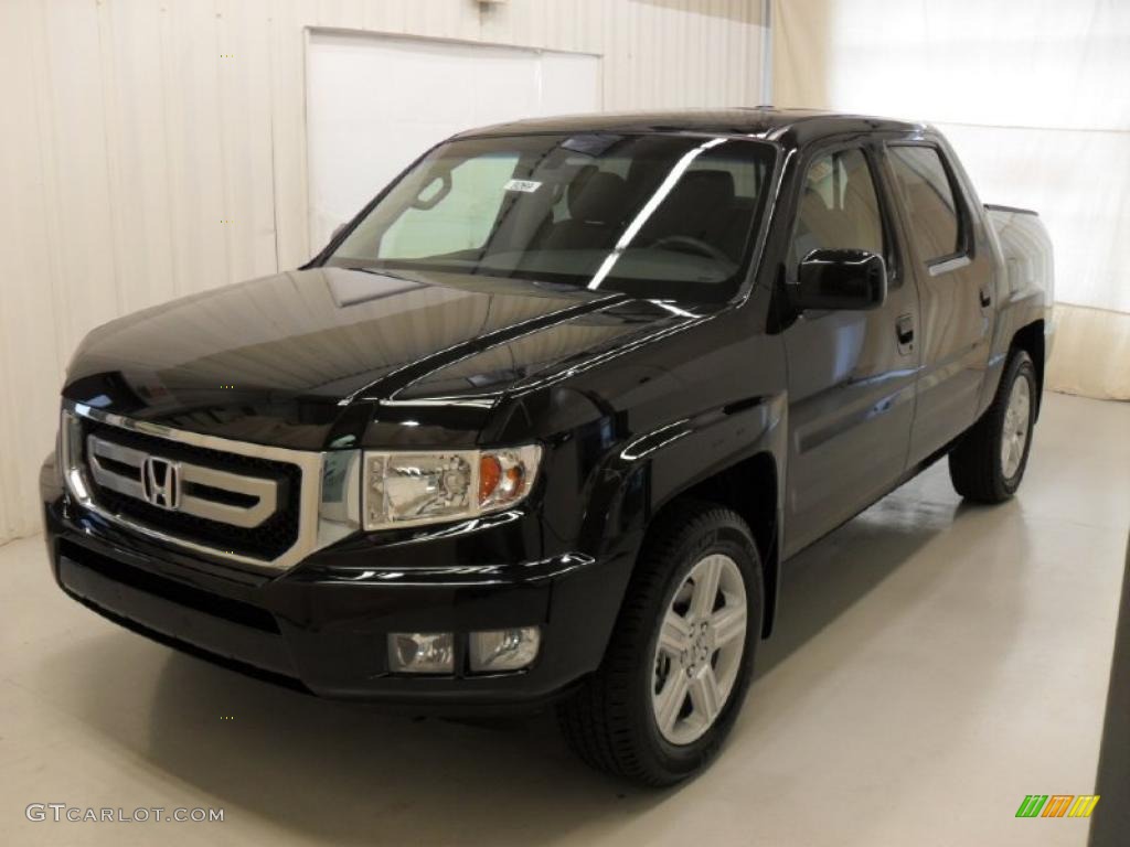 2011 Ridgeline RTL - Crystal Black Pearl / Black photo #1