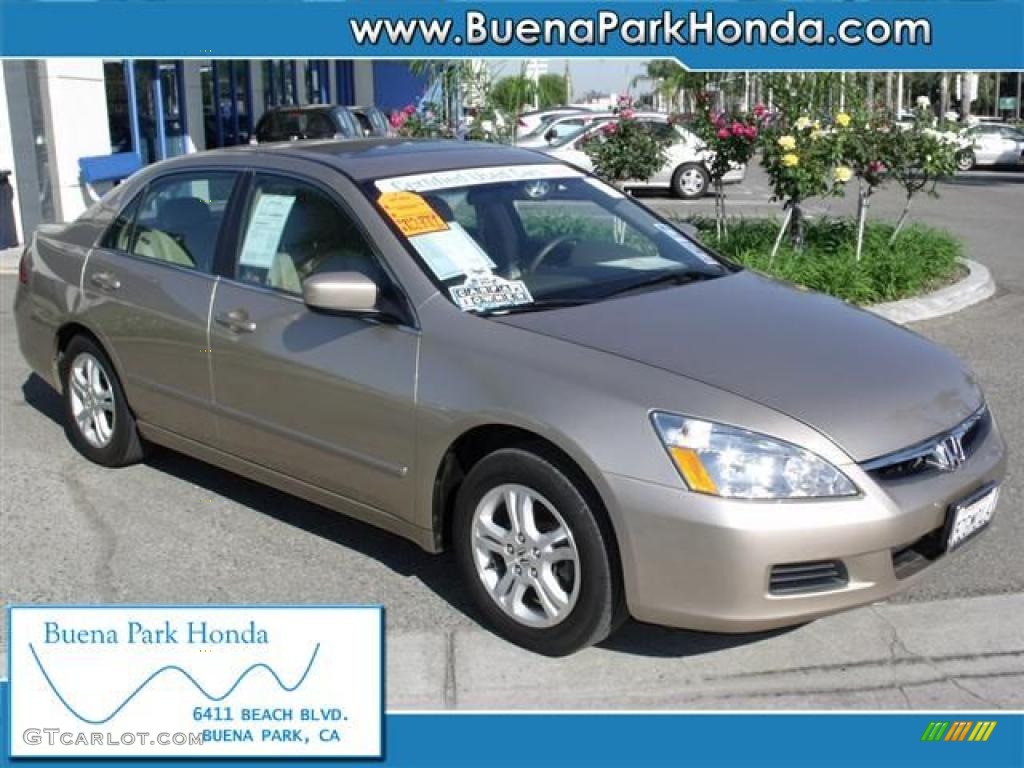 2007 Accord EX-L Sedan - Desert Mist Metallic / Ivory photo #1