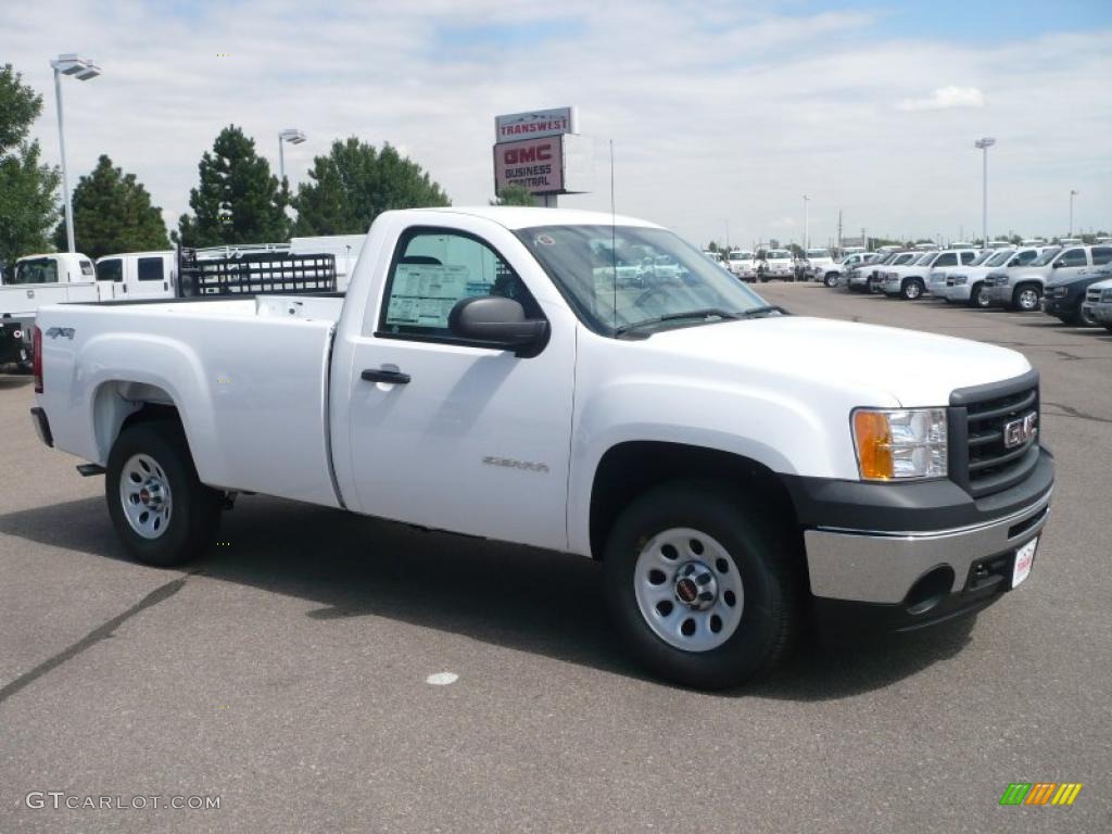 2011 Sierra 1500 Regular Cab 4x4 - Summit White / Dark Titanium photo #1