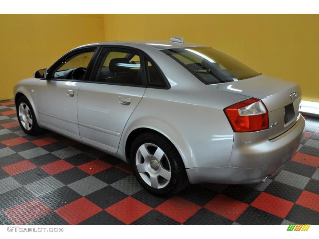 2004 A4 1.8T quattro Sedan - Light Silver Metallic / Ebony photo #4