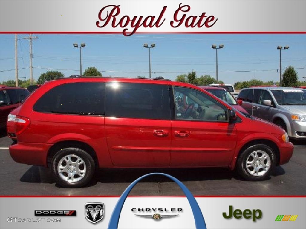 2003 Grand Caravan Sport - Inferno Red Tinted Pearl / Taupe photo #1