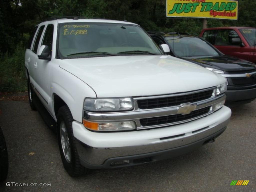 2004 Tahoe LS 4x4 - Summit White / Tan/Neutral photo #1