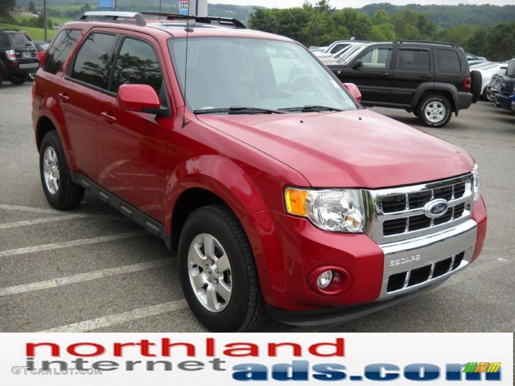 2011 Escape Limited V6 4WD - Sangria Red Metallic / Charcoal Black photo #4