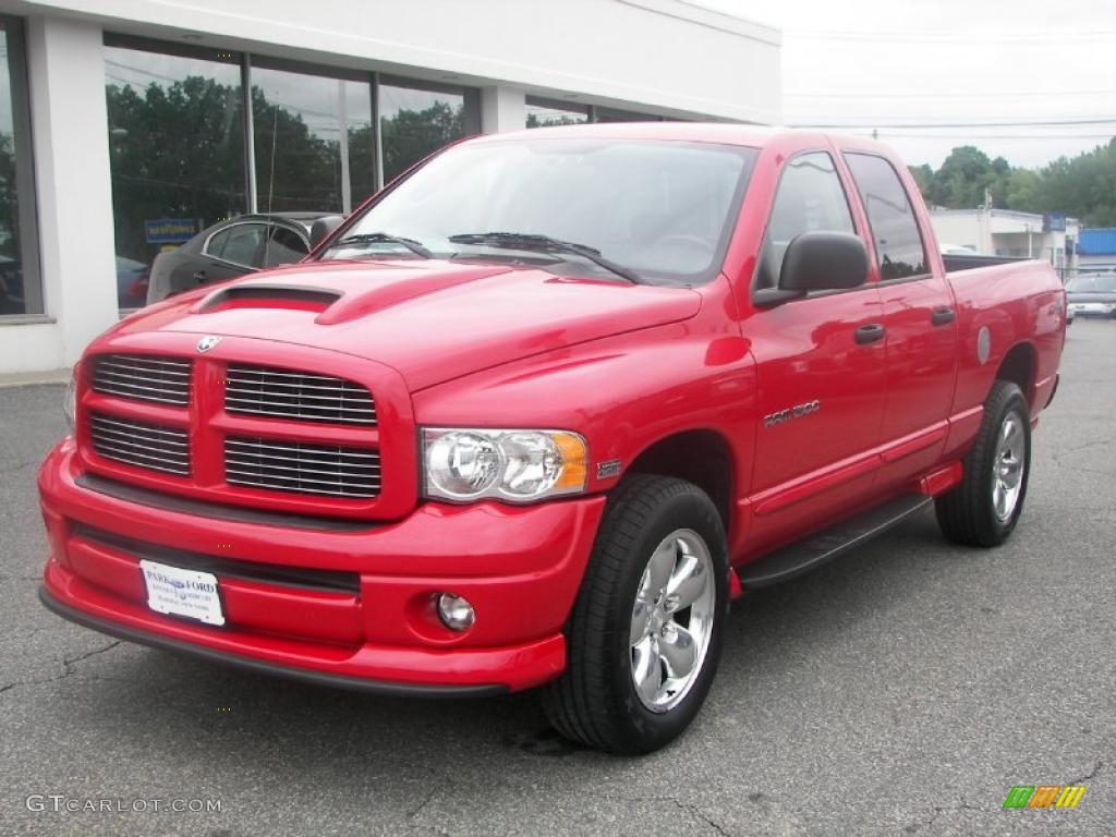 2004 Ram 1500 SLT Quad Cab 4x4 - Flame Red / Dark Slate Gray photo #1