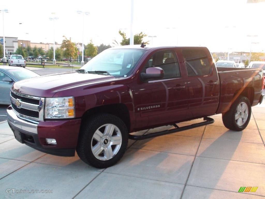 2008 Silverado 1500 LT Crew Cab - Deep Ruby Metallic / Ebony photo #45