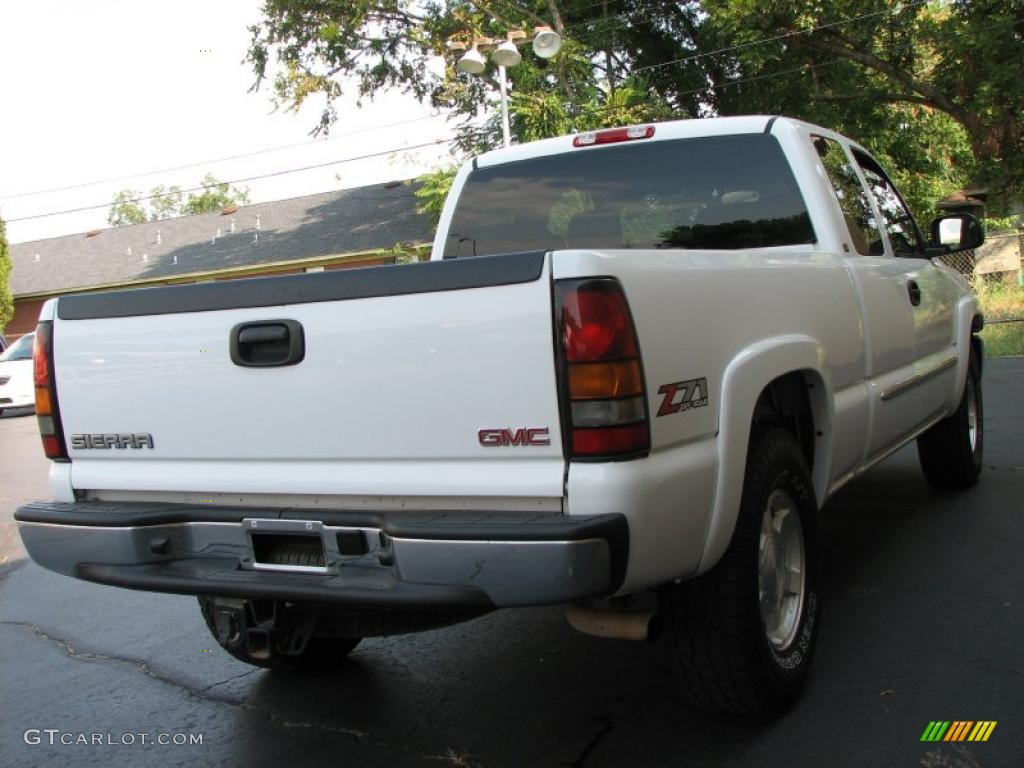 2005 Sierra 1500 SLE Extended Cab 4x4 - Summit White / Pewter photo #5