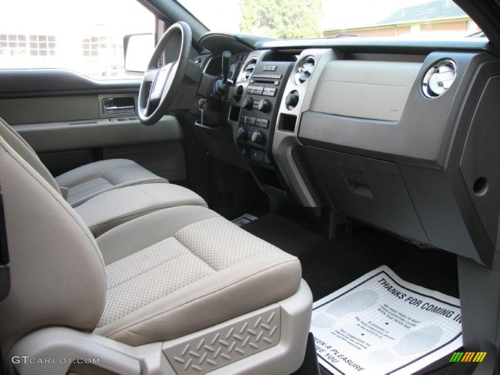 2010 F150 XLT SuperCab - Dark Blue Pearl Metallic / Medium Stone photo #7