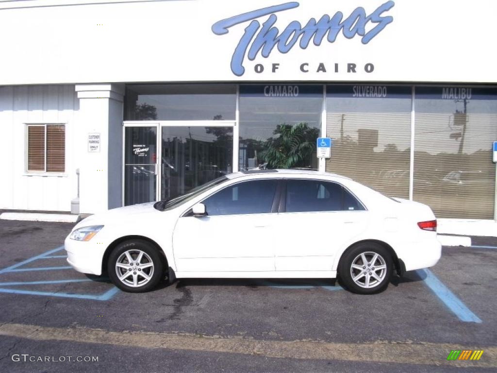 2003 Accord EX V6 Sedan - Taffeta White / Ivory photo #1