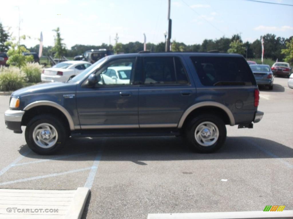 1999 Expedition XLT 4x4 - Medium Wedgewood Blue Metallic / Medium Prairie Tan photo #3