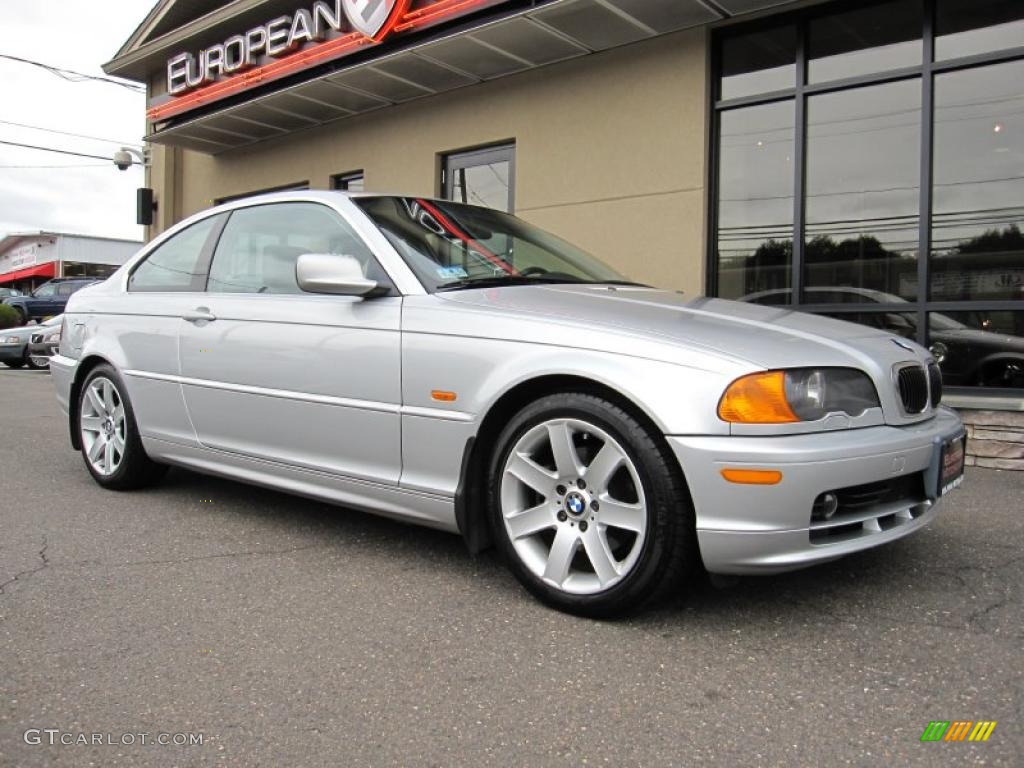 2001 3 Series 325i Coupe - Titanium Silver Metallic / Grey photo #1