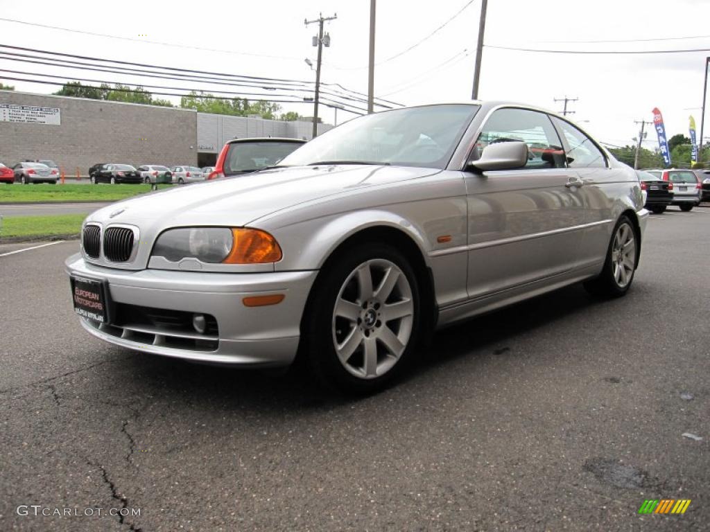 2001 3 Series 325i Coupe - Titanium Silver Metallic / Grey photo #3