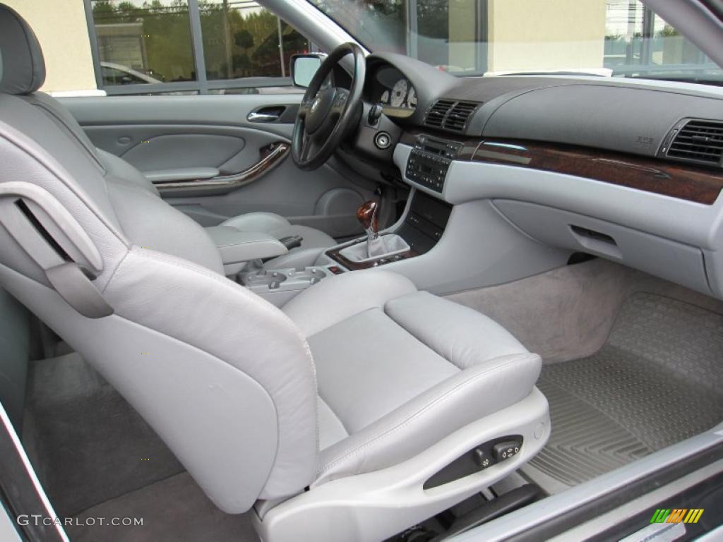 2001 3 Series 325i Coupe - Titanium Silver Metallic / Grey photo #10
