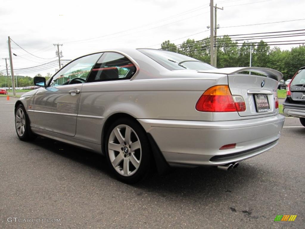 2001 3 Series 325i Coupe - Titanium Silver Metallic / Grey photo #17